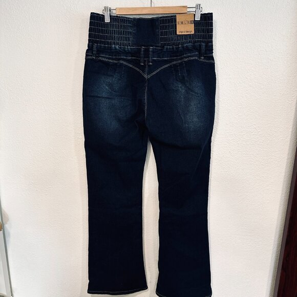 NWT Jeans Wear High Rise Boot Cut Flare Denim Pants Indigo W34xL31 Womens Sz XXL - Picture 2 of 9